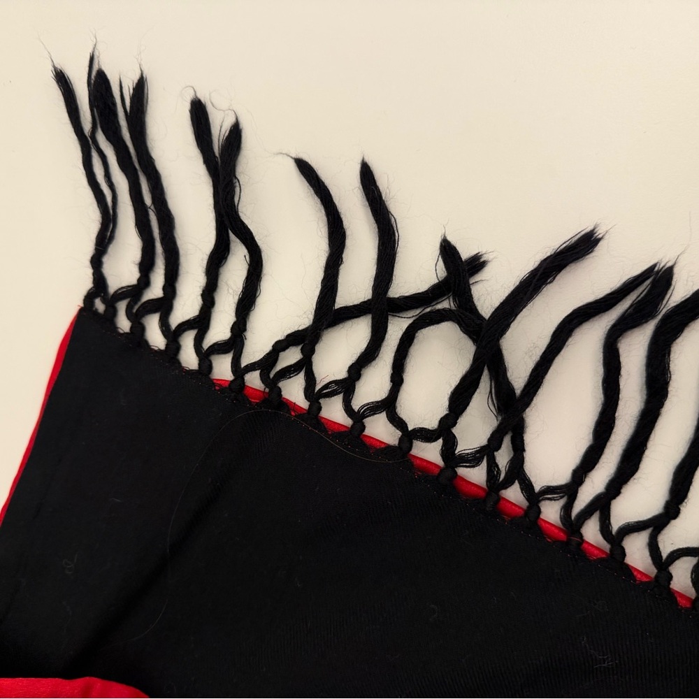 Y2K Express Wool/Satin Shawl - Picture 6 of 10